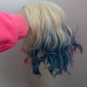 Blue and Pink Ombre Hair Wig